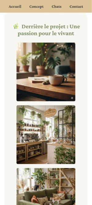 Capture d'écran de la version mobile de la page d'accueil